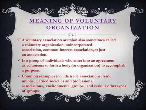 volunteer organisations|role of voluntary organisation.
